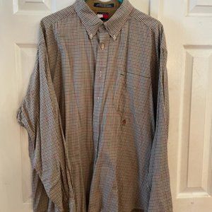 TOMMY HILFIGER LONG SLEEVE PLAID  XL